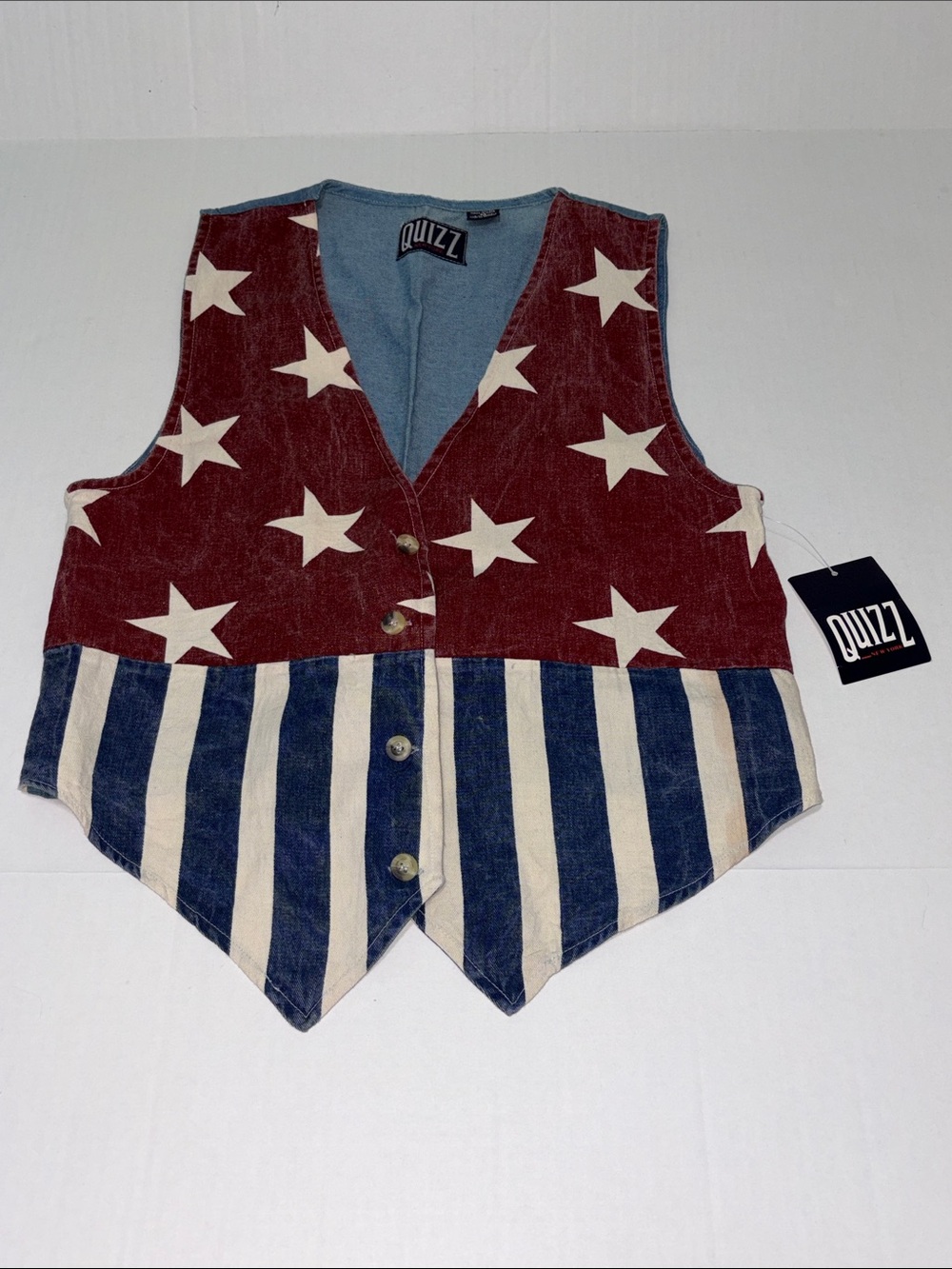 Vintage Quizz NWT Women’s Medium Patriotic Vest